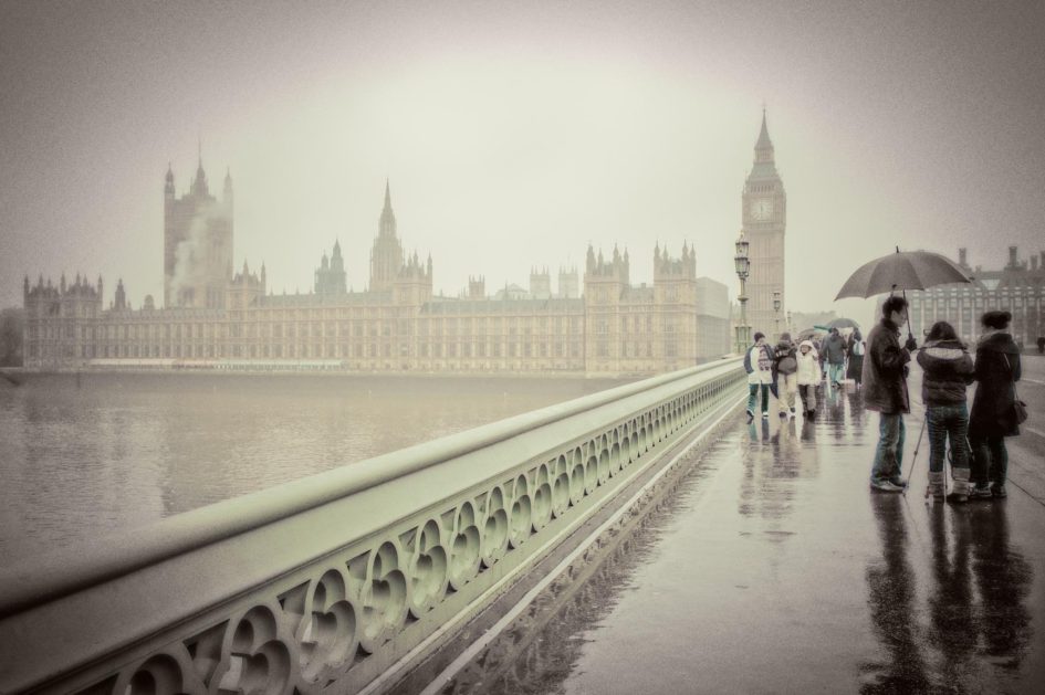 Westminster in Winter Mist