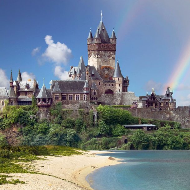 Fantasy Castle in the Magic World